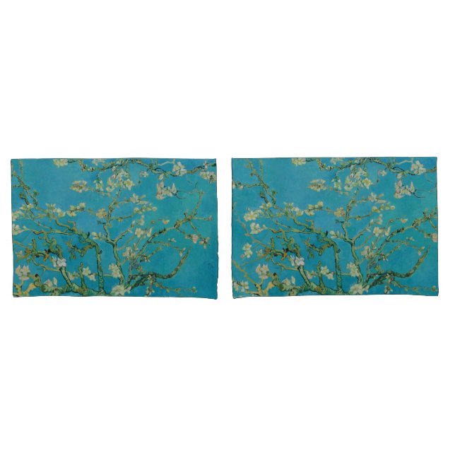Blühender Mandelbaum durch Van Gogh Kissenbezug (Vorderseite-Set)