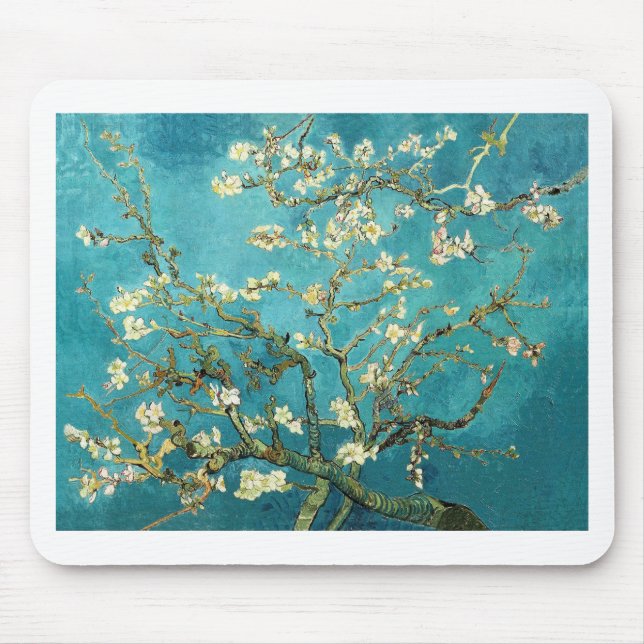 Blühender Mandelbaum - Vincent Van Gogh Mousepad (Vorne)