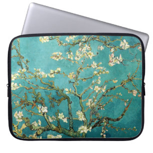 Blühender Mandelbaum Vintager Blumenvan gogh Laptopschutzhülle
