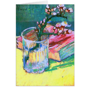 Blühender Mandelzweig Glas Buch Van Gogh Fein