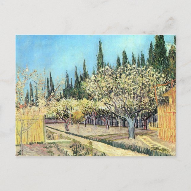 Blühender Obstgarten von Vincent van Gogh Postkarte (Vorderseite)