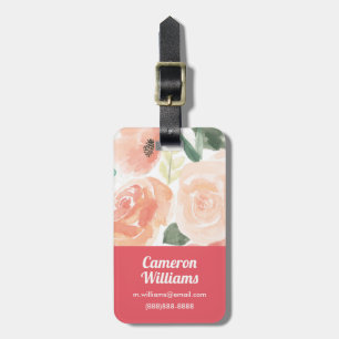 Blühender Pastellpfirsich der Freuden-  Gepäckanhänger