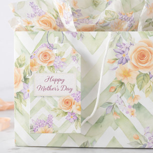 Blühender Pfirsich Lavendel Salbei Alles Gute zum Geschenkanhänger
