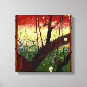 Blühender Pflaumen-Baum nach Hiroshige durch Van Leinwanddruck