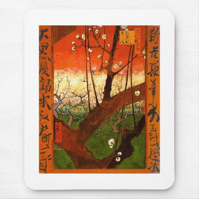 Blühender Pflaumenbaum (Hiroshige) Van Gogh Fine A Mousepad (Vorne)