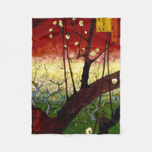 Blühender Pflaumenbaum nach Hiroshige von Van Gogh Fleecedecke