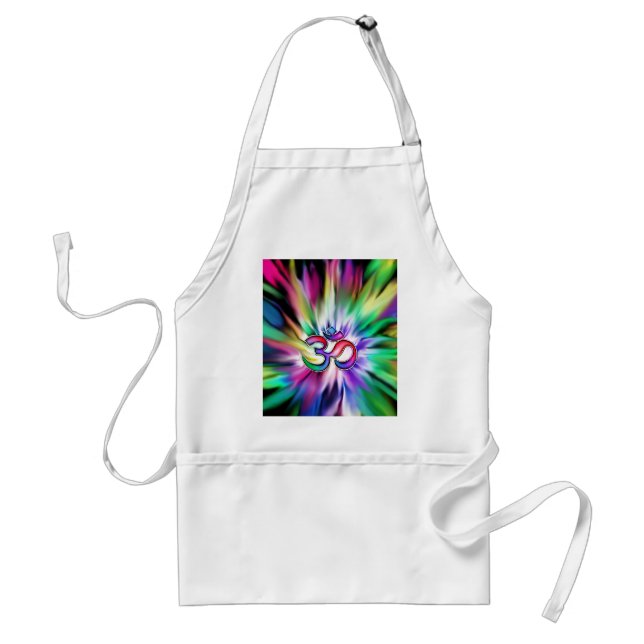 Blühender Regenbogen Lotus OM Schürze (Vorne)