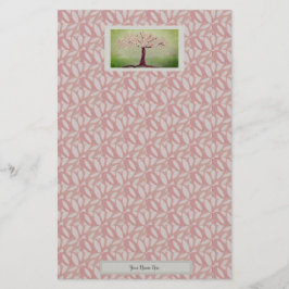 Blühender rosa Baum Briefpapier