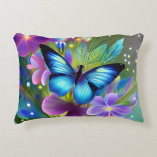 Blühender Schmetterling in Fairy Garden Dekokissen