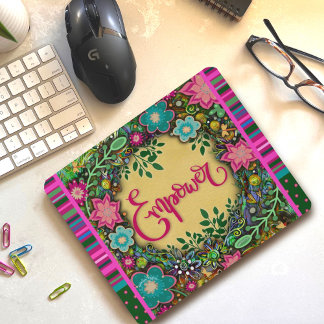Blühender Spaß macht moderne Strip-Inspirivität mö Mousepad