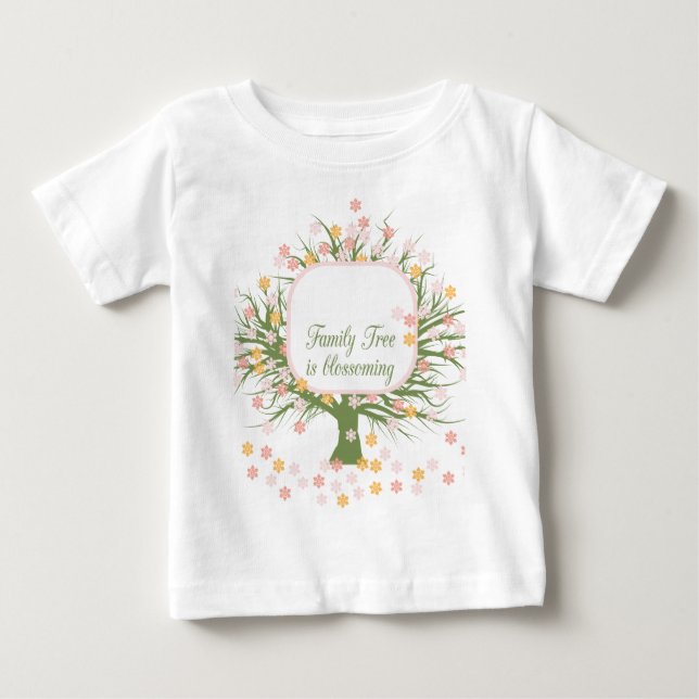 blühender Stammbaum Baby T-shirt (Vorderseite)