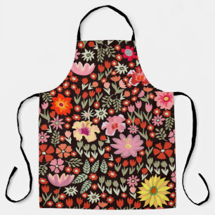 Blühender Teppich: Blumen Vintage nahtlos. Schürze