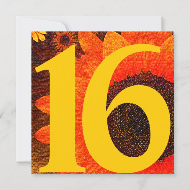 Blühender Traum 16 . Geburtstag Einladung individu (Vorderseite)