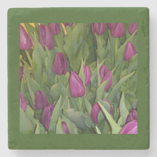 Blühender Tulips-Stone-Untersetzer Steinuntersetzer