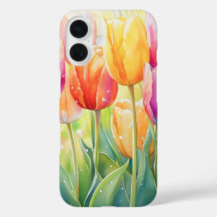 Blühender Wasserfarbener Frühlingsgarten iPhone 16 Hülle
