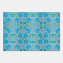 Blühendes Bluebells Blumenpapier Geschenkpapier Set