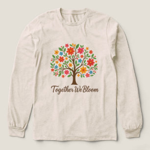 Blühendes Blumenbaum-Langarmshirt Tri-Blend Shirt