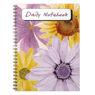 Blühendes Blumennotizbuch Notizblock