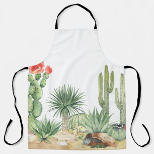 Blühendes Cacti-Grenzmuster Schürze