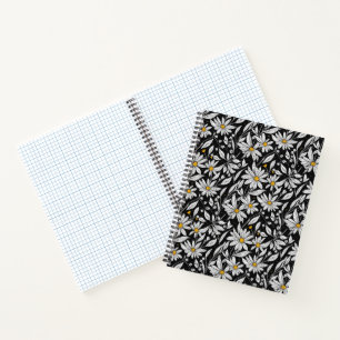 Blühendes Camomiles-Blumenmuster 1 - Notebook Notizbuch