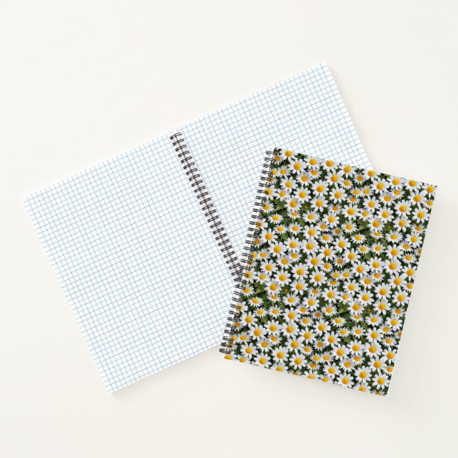 Blühendes Camomiles-Blumenmuster 2 - Notebook Notizbuch (Innenseite)