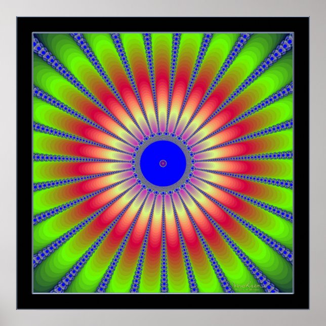 blühendes Fraktal Poster (Vorne)