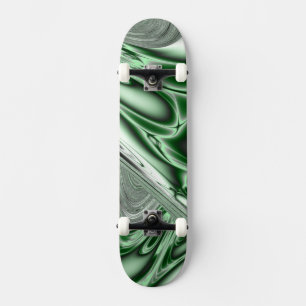 Blühendes grünes Fraktal Skateboard