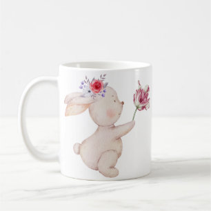 Blühendes Hasenglück - Süße Kaninchen und Blumen-T Kaffeetasse
