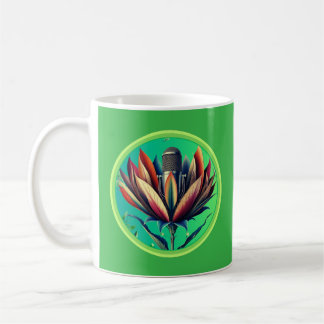 Blühendes Mikrofon Kaffeetasse