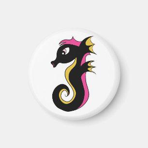 blühendes Neon-Seepferd Magnet