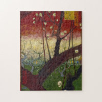 Blühendes Pflaumenbaum Puzzlespiel