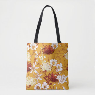 Blühendes Retro: unvollendete Kunst der Blumenschl Tasche