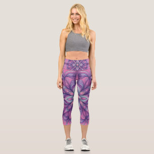 Blühendes Rosa Capri Leggings
