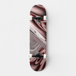 Blühendes rotes Fraktal Skateboard
