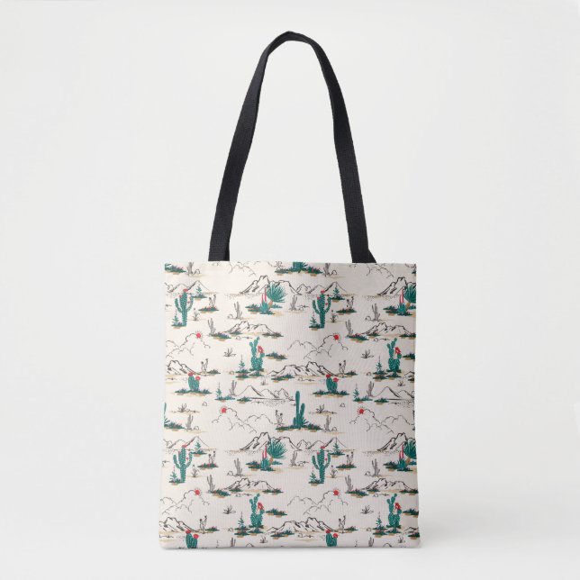 Blühendes Succulents-Muster Tasche (Vorderseite)