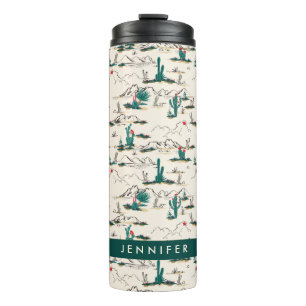 Blühendes Succulents-Muster Thermosbecher