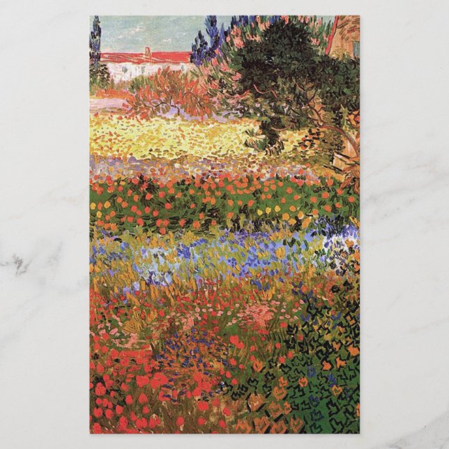Blühgarten, Vincent van Gogh Briefpapier (Vorderseite)