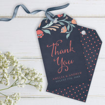 Bluish Chalkboard Floral Vielen Dank