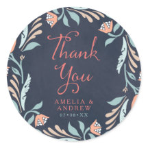 Bluish Chalkboard Floral Wedding Vielen Dank