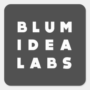 Blum Ideen-Labrador-Aufkleber Quadratischer Aufkleber