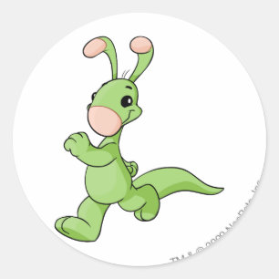 Blumaroo Green Runder Aufkleber