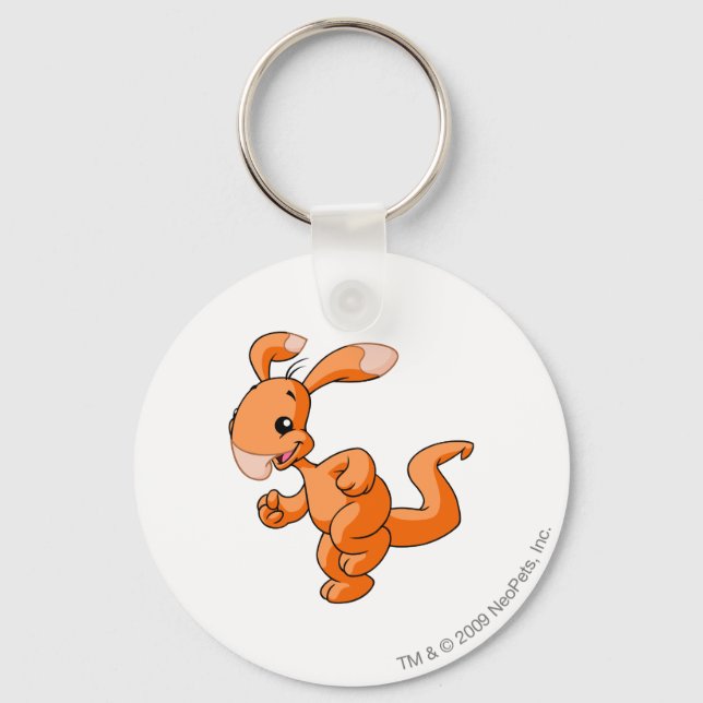 Blumaroo Orange Schlüsselanhänger (Vorderseite)