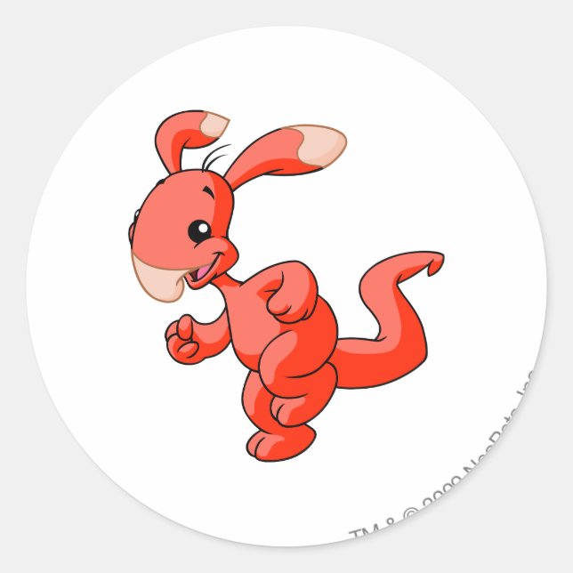 Blumaroo Red Runder Aufkleber (Vorderseite)