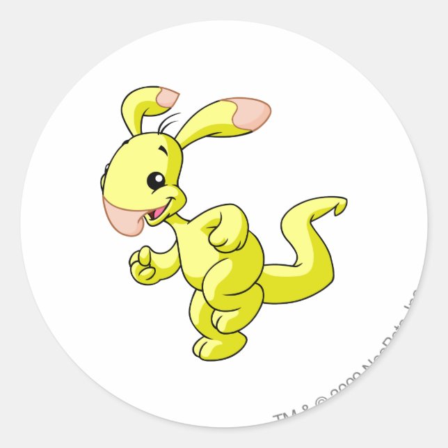 Blumaroo Yellow Runder Aufkleber (Vorderseite)