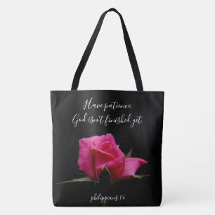 Blümchen mit Verse; Blüte der rote Rose 1:6 Tasche