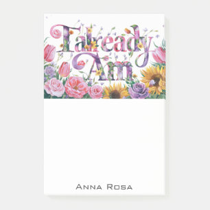 *~* Blume 13 BEREITS AM AP85 Manifesting Post-it Klebezettel