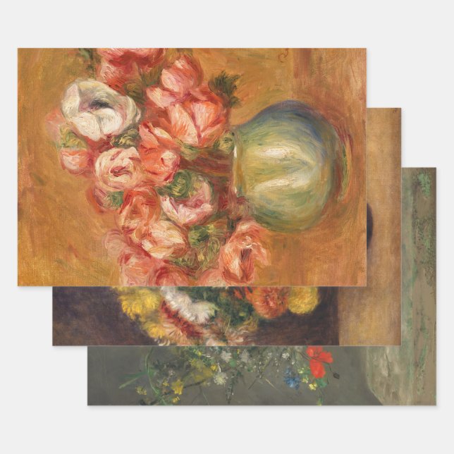 Blume (1) Dekoupage Trio Set von Auguste Renoir Geschenkpapier Set (Set)