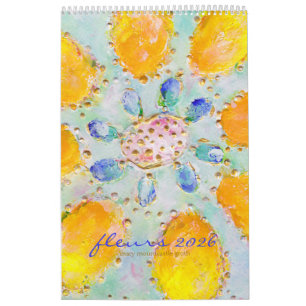 Blume 2026 Vertikaler Kalender
