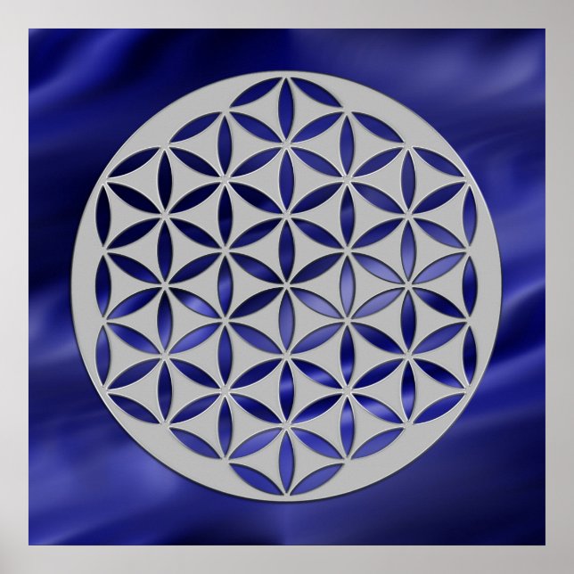 Blume 2 - silber gestanzt poster (Vorne)