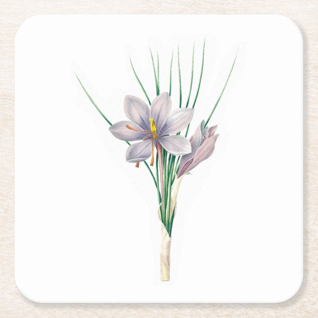Blume: A007 Herbstkreuz - Rechteckiger Pappuntersetzer (Vorderseite)